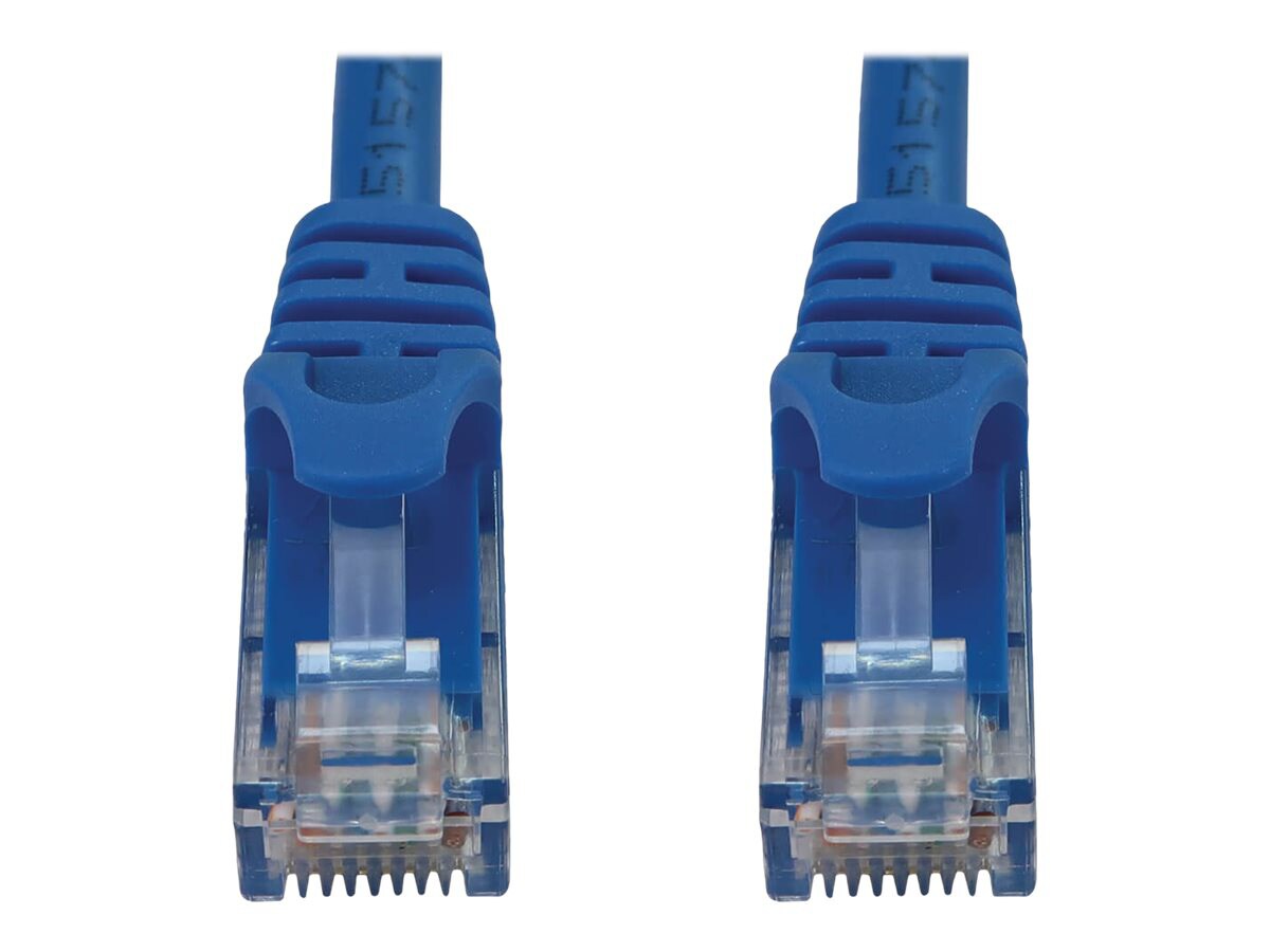 Eaton Tripp Lite Series Cat6a 10G Snagless Molded UTP Ethernet Cable (RJ45 M/M), PoE, Blue, 6 in. (15 cm) - network