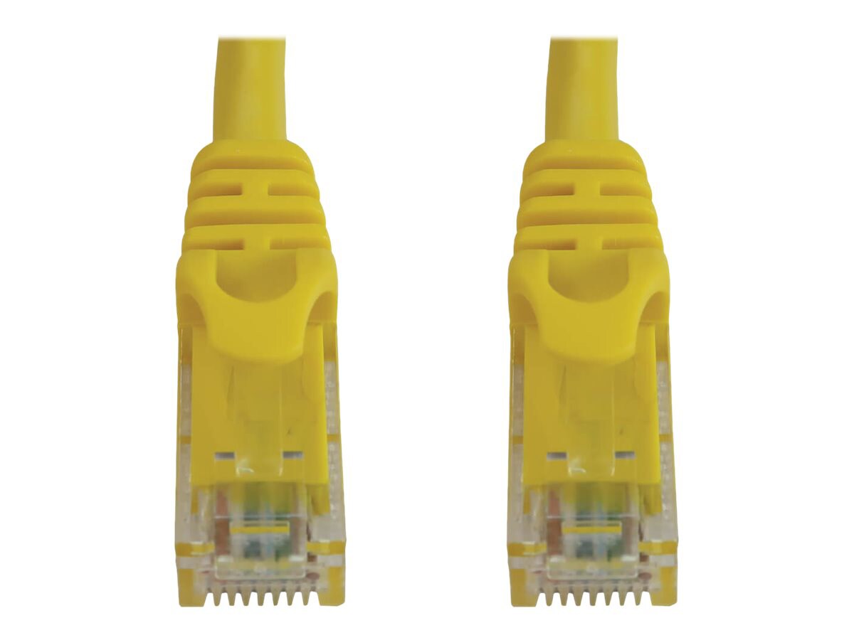Eaton Tripp Lite Series Cat6a 10G Snagless Molded UTP Ethernet Cable (RJ45 M/M), PoE, Yellow, 2 ft. (0.6 m) - network