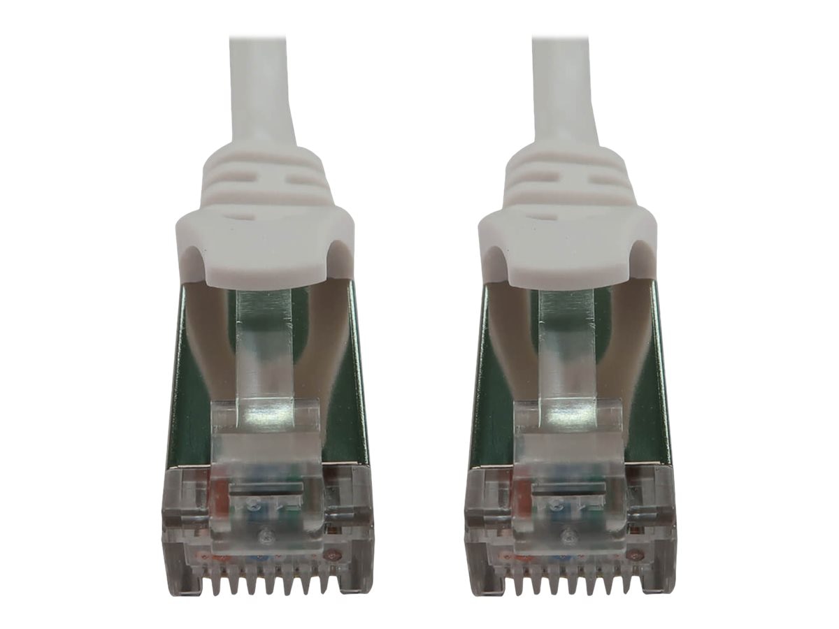 Eaton Tripp Lite Series Cat6a 10G Snagless Shielded Slim STP Ethernet Cable (RJ45 M/M), PoE, White, 6 ft. (1.8 m) -