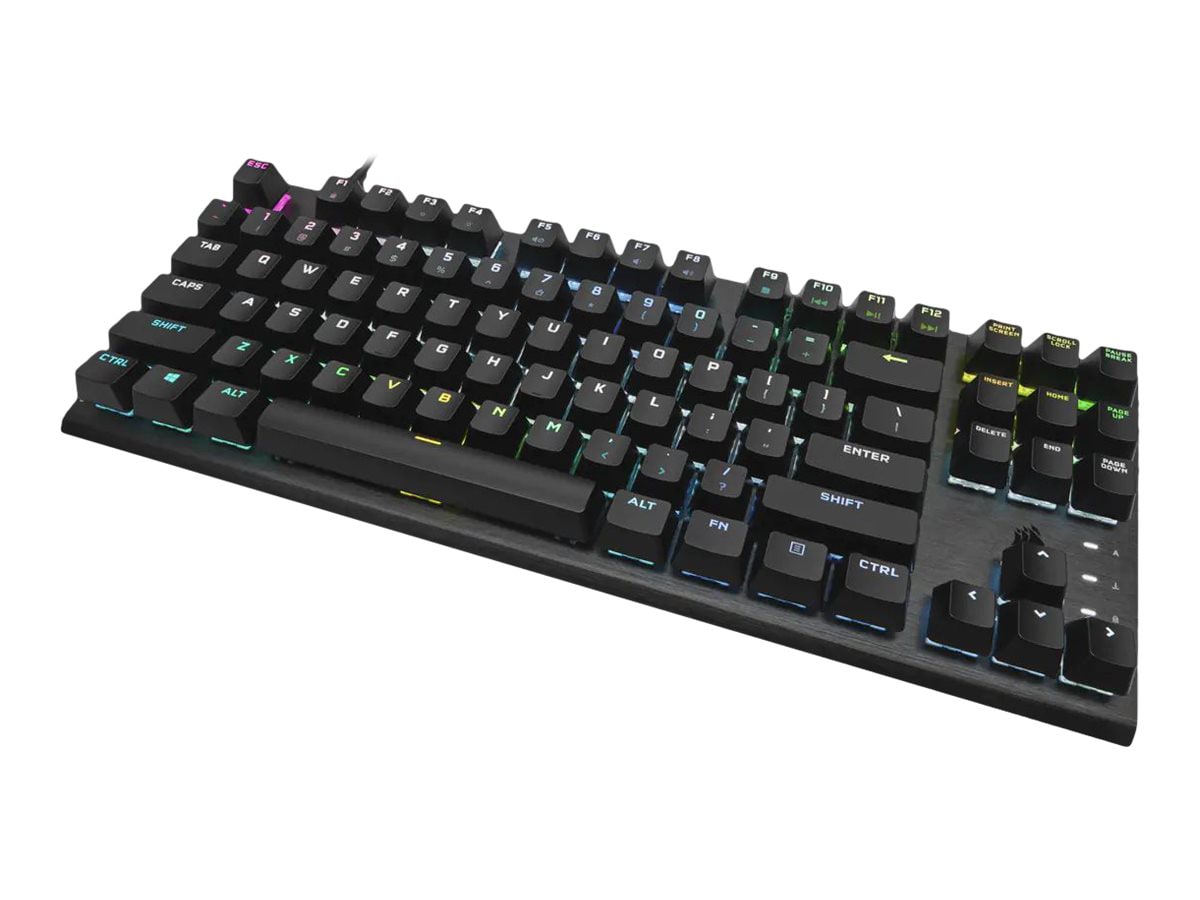 Clavier gaming optique-mécanique - azerty - corsair - k60 pro tkl - sans  pavé numérique - rétroéclairé rgb - noir (ch-911d CH-911D01A-FR - Conforama