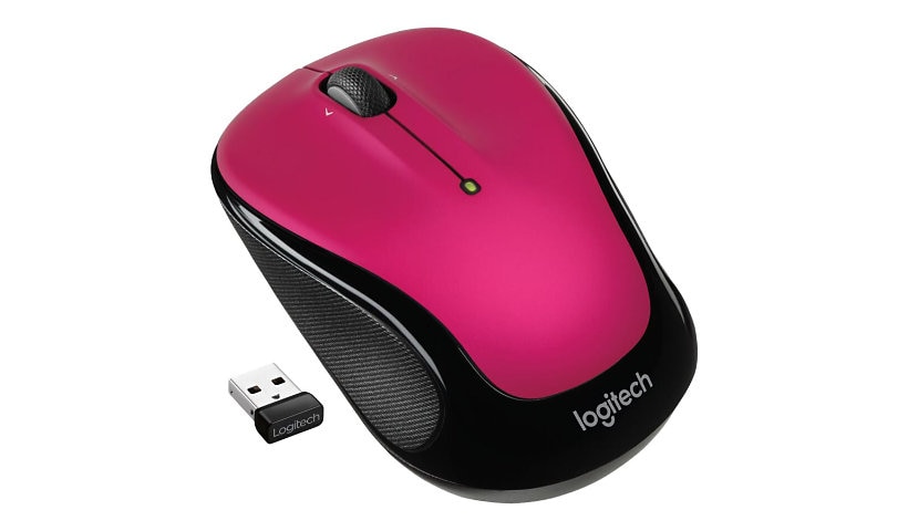 Logitech M325s Wireless Mouse, 2.4 GHz with USB Receiver, Brilliant Rose - mouse - 2.4 GHz - brilliant rose