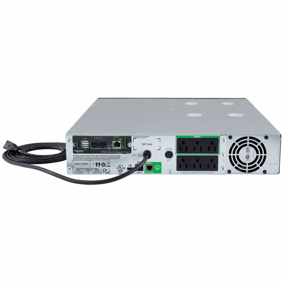 Thumbnail 2 of 3 for APC by Schneider Electric 1500VA 2U 120V Smart-UPS with Network Card - Black