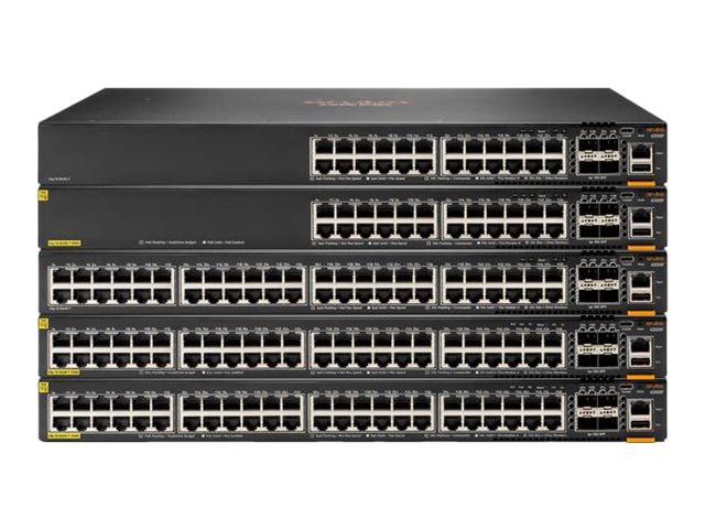 HPE Aruba 6200M 36G 12SR5 Class6 PoE 4SFP+ Switch - switch - Max. Stacking Distance 10 kms - 48 ports - managed -