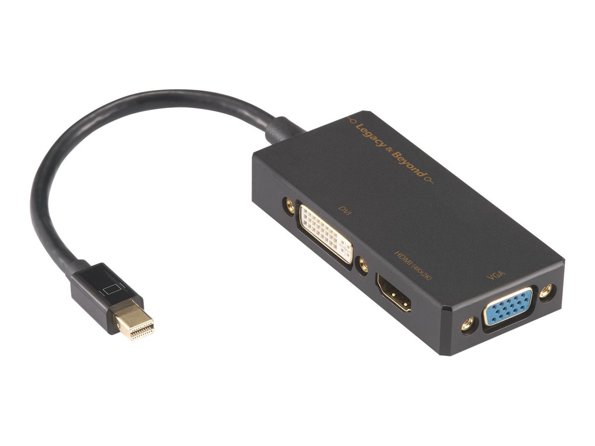 SIIG Mini DisplayPort to 4K HDMI/DVI/VGA 3-in-1 Adapter - video converter - black