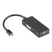 SIIG Mini DisplayPort to 4K HDMI/DVI/VGA 3-in-1 Adapter - video converter - black
