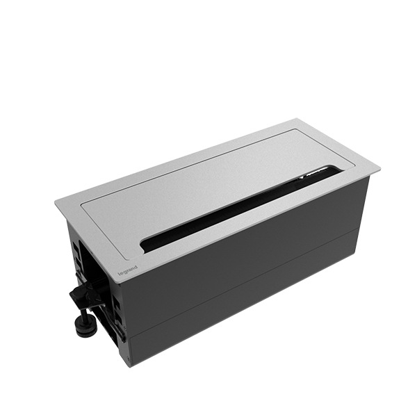 Wiremold Empty Access Table Box - Aluminum