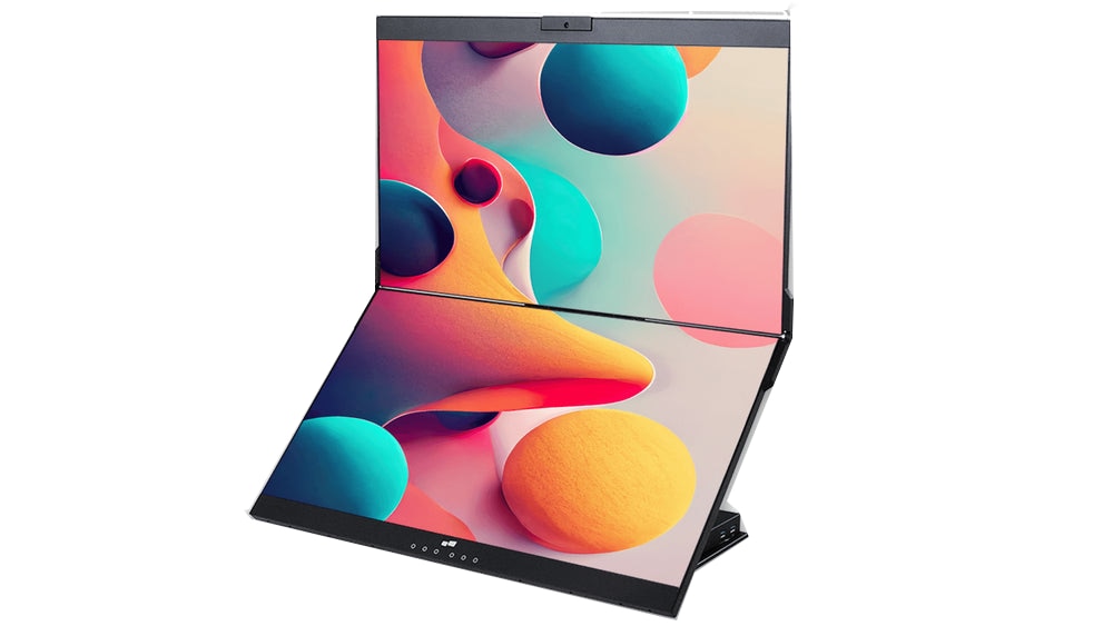 Mobile Pixels Geminos T 24" Dual-Stacked 1080p Monitors with Multi-Touch and Webcam