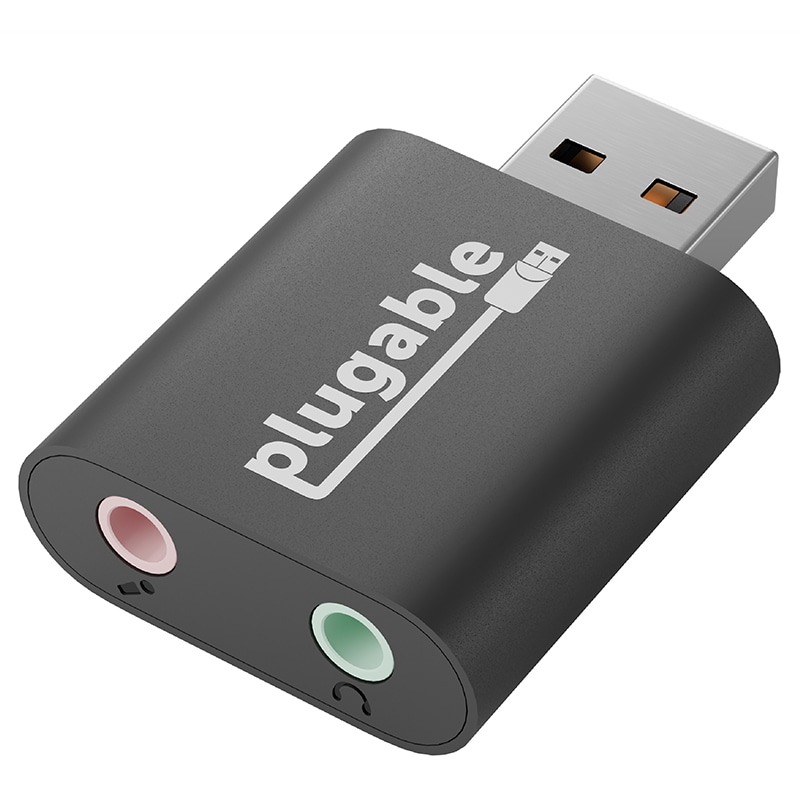 Plugable USB Audio Adapter Mini Sound Card w/ 3.5mm Headphone,Driverless