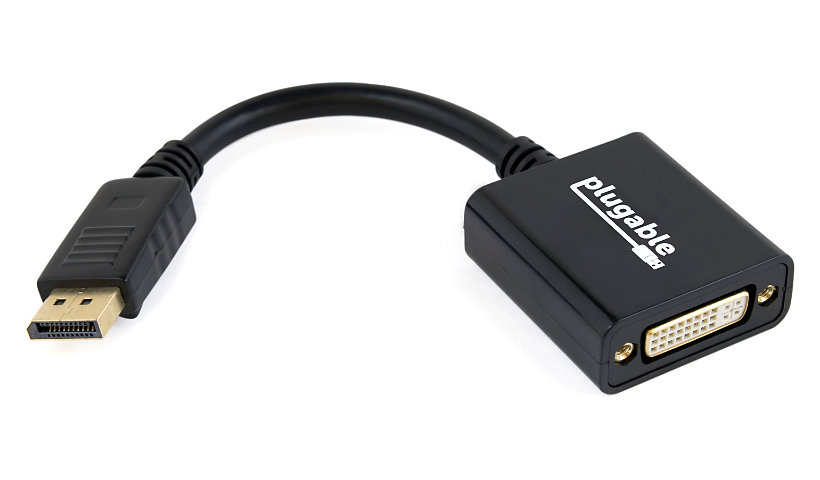 Plugable DisplayPort to DVI Adapter (Windows,Linux Systems and Displays up to 4K UHD 3840x2160@30Hz),Driverless