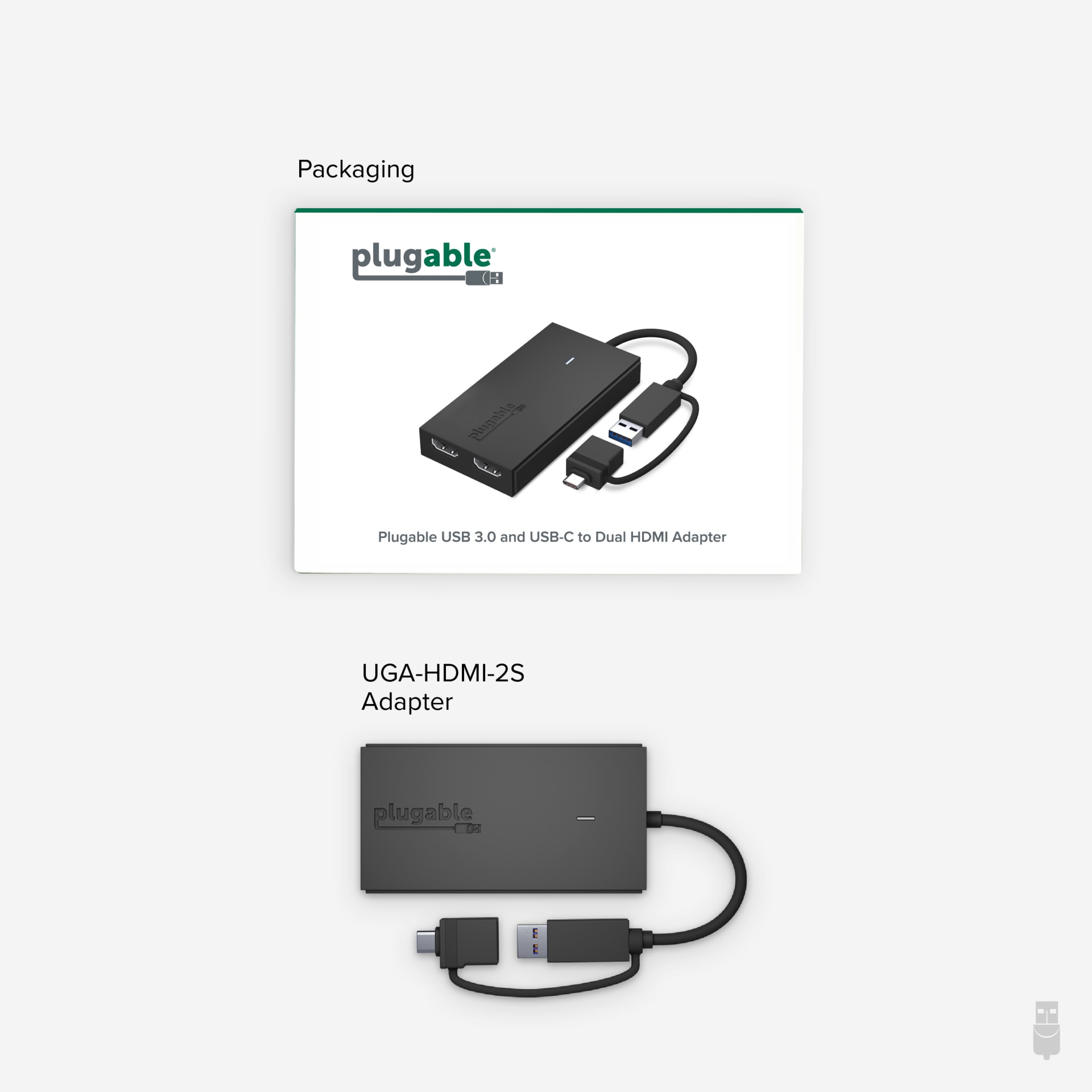 Thumbnail 6 of 8 for Plugable Dual Monitor Adapter for M1/M2/M3/M4 macOS Systems, Windows, ChromeOS - Broad Compatibility