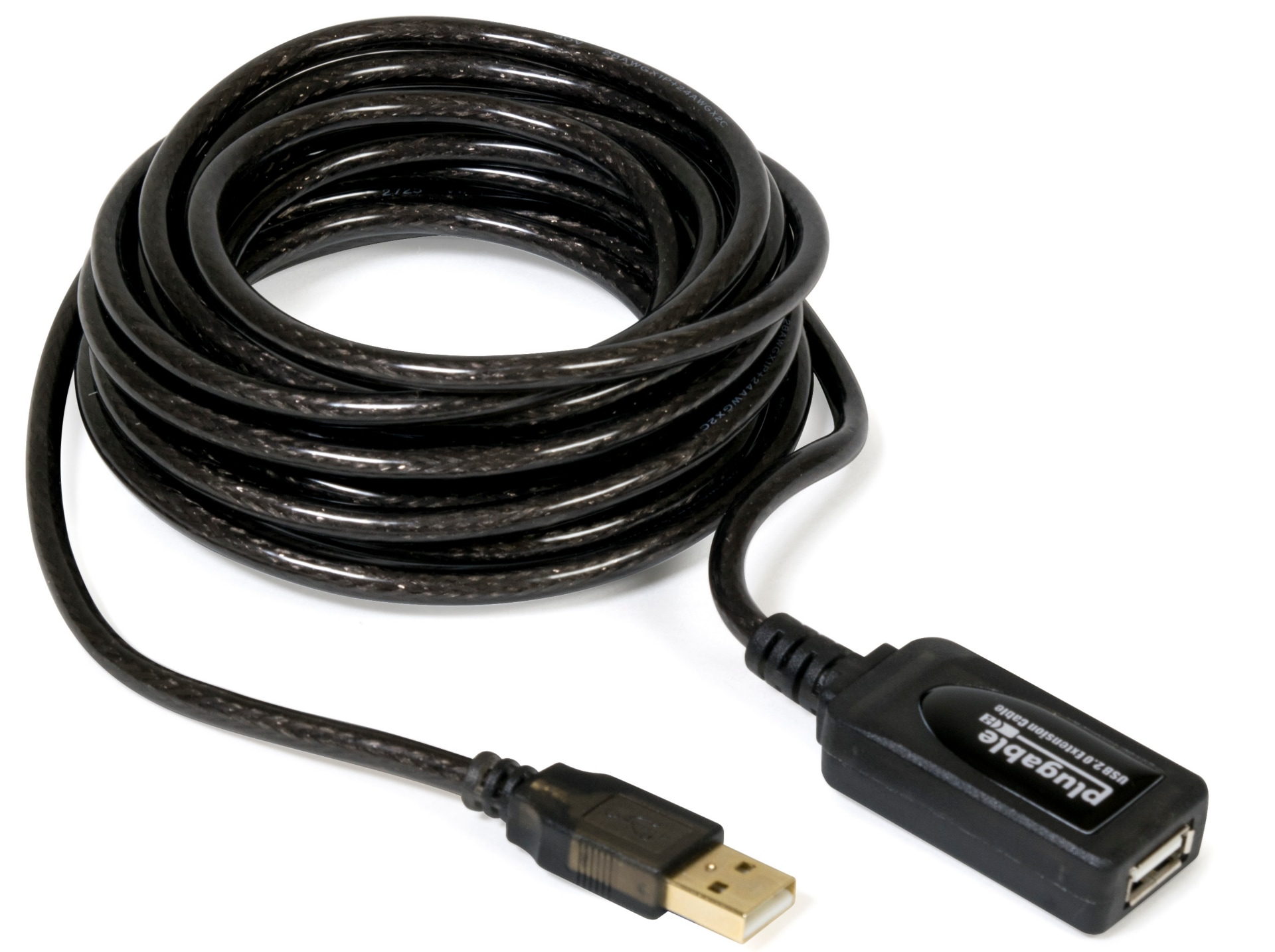 Plugable USB Extension Cable - USB 2.0,16.5ft (5m), Driverless