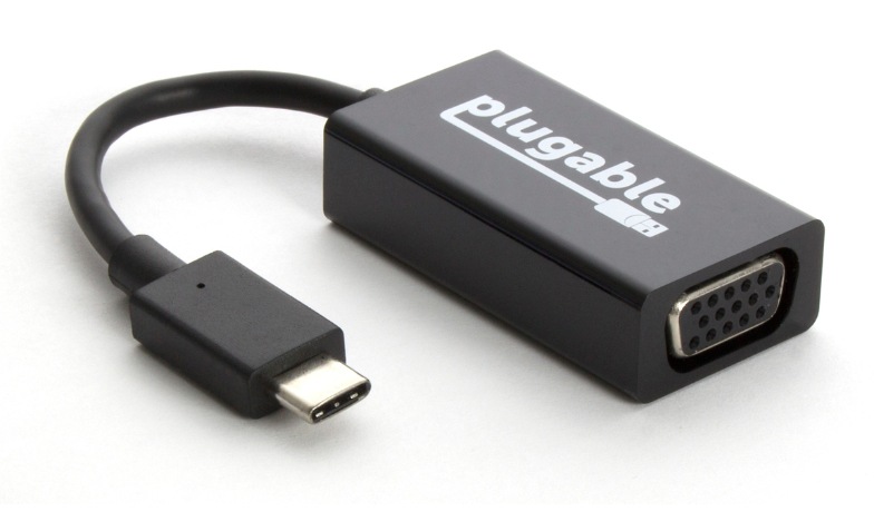 Plugable USB C to VGA Adapter Compatible with Thunderbolt 3, Mac