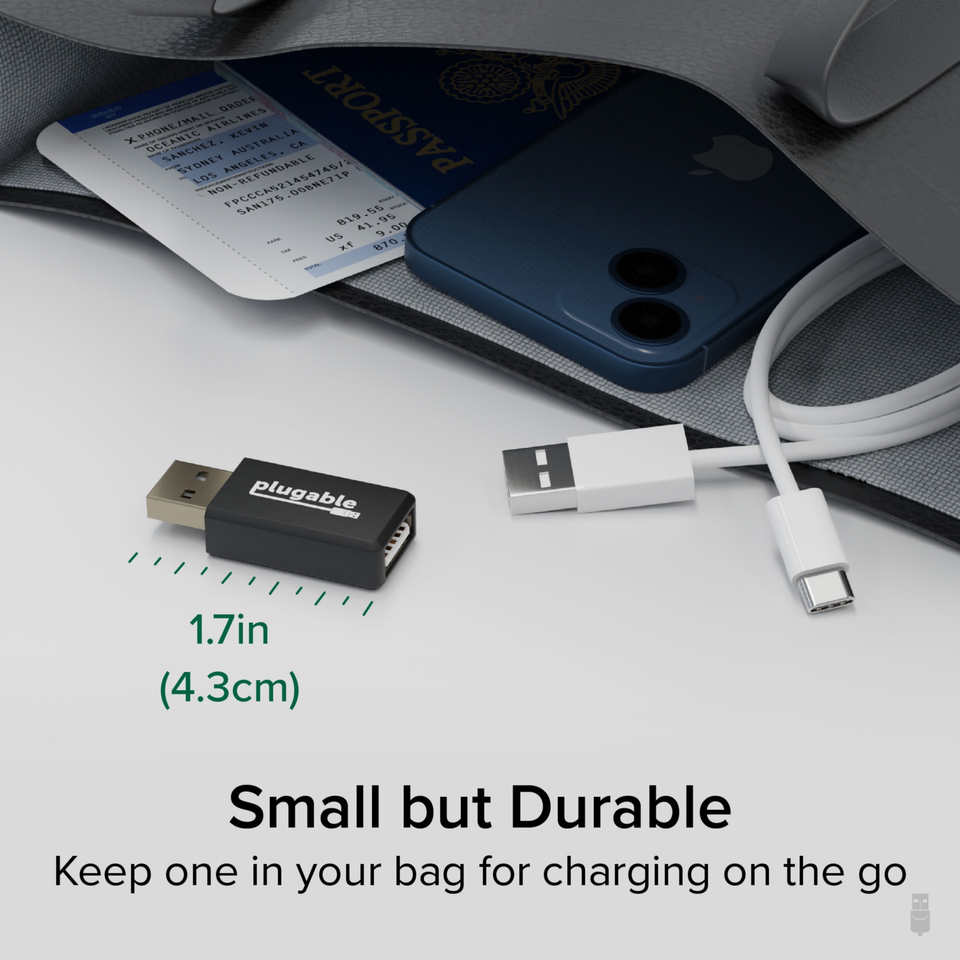 Thumbnail 4 of 5 for Plugable USB Data Blocker for Juice Jacking, Universal Charge-Only Adapter
