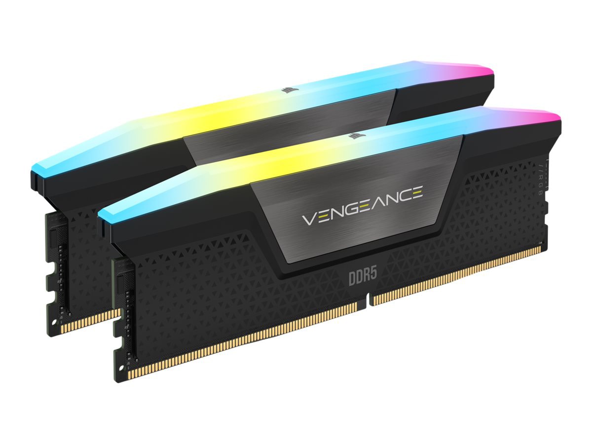 CORSAIR Vengeance RGB - DDR5 - kit - 32 GB: 2 x 16 GB - DIMM 288-pin - 5200 MHz / PC5-41600