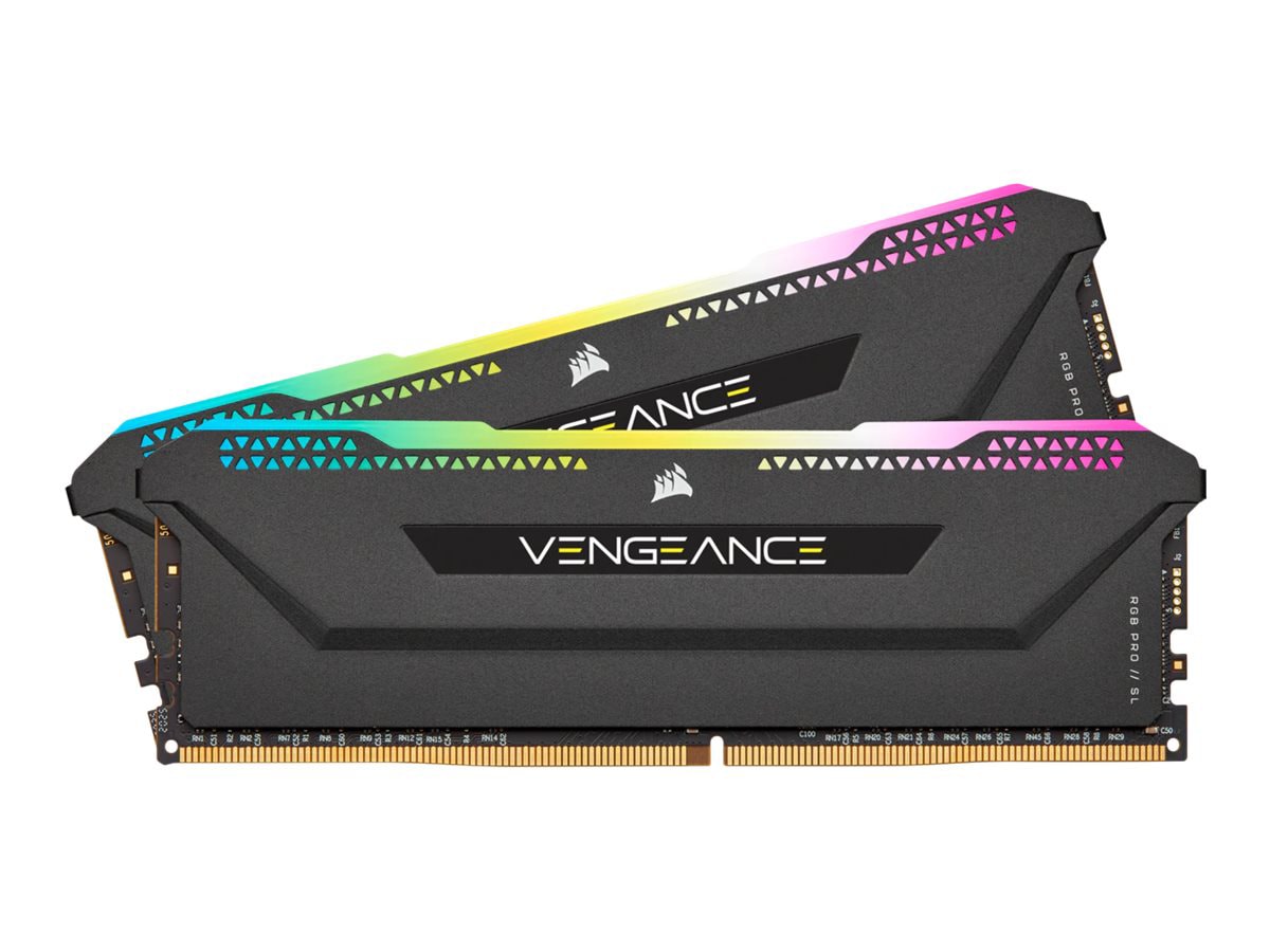 CORSAIR Vengeance RGB PRO SL - DDR4 - kit - 16 GB: 2 x 8 GB - DIMM 288-pin - 3200 MHz / PC4-25600 - unbuffered