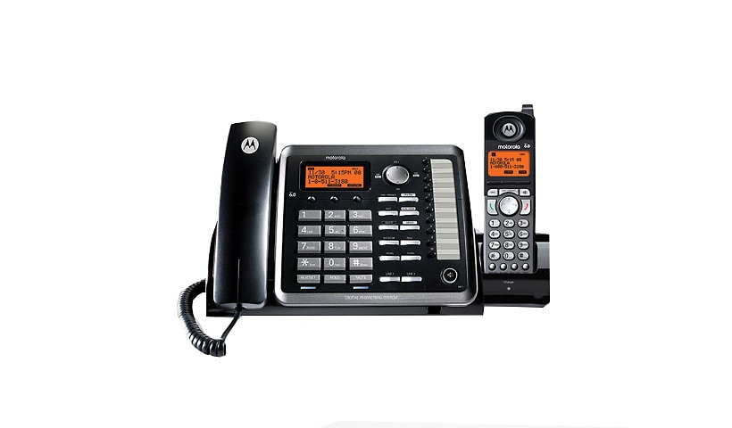 Motorola 2-Line Corded Dect 6.0 Desk Phone Digital Answering System