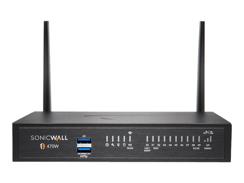 SonicWall TZ Series (Gen 7) TZ470W - security appliance - Wi-Fi 5, Wi-Fi 5 - with 3 years Advanced Protection Service