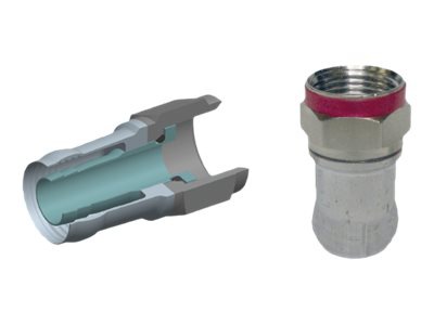 Belden Double Bubble RG-59 F Coax Compression Connector - 25 Pack