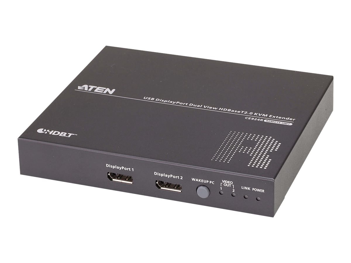ATEN CE 924 - unité distante et locale - rallonge écran-clavier-souris/audio/série/USB - USB, RS-232, DisplayPort, HDBaseT 2.0