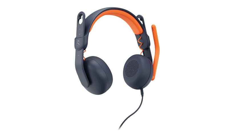 Logitech Zone Learn Wired On-Ear Headset for Learners, USB-A - headphones with mic - replacement