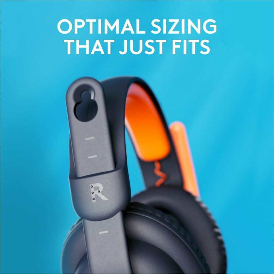 Thumbnail 4 of 10 for Logitech Zone Learn - Binaural Wired Headset for Learners - USB-A On-Ear Headset - Orange, Black
