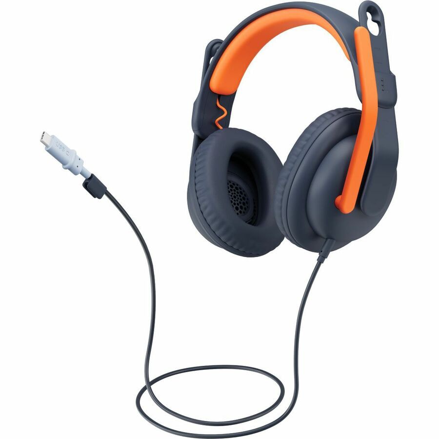 Logitech Zone Learn Wired Over-Ear Headset for Learners, USB-C - headphones with mic - replacement