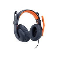 Logitech Zone Learn Over-Ear Wired Headset for Learners, 3.5mm AUX - headphones with mic