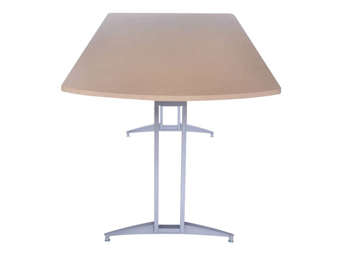 Spectrum InVision Element - table - D-shaped - graphite talc with black edge band