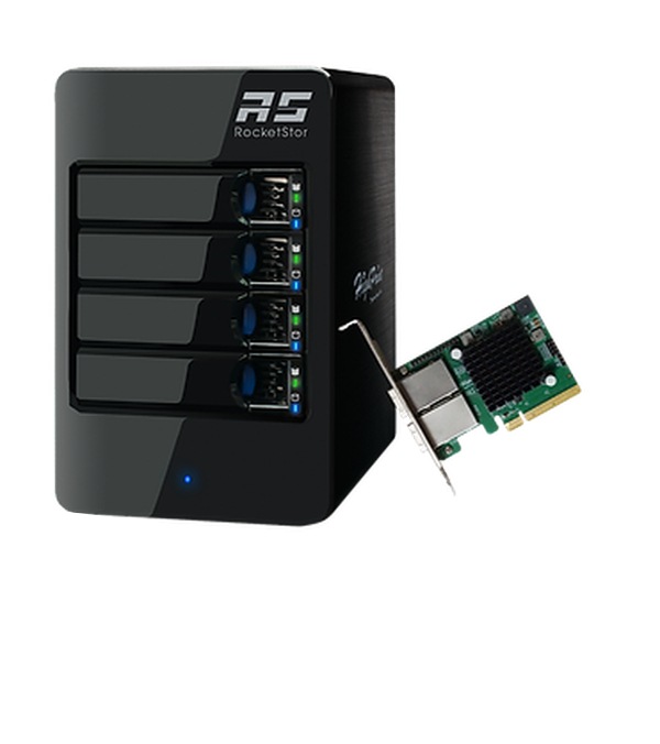 HighPoint RocketStor 6414TS 4-Bay Q-SATA Turbo RAID Tower Enclosure