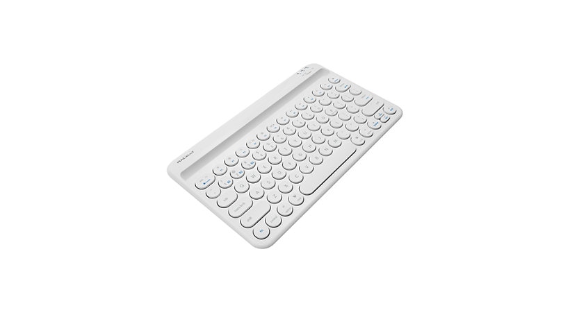 Macally Small Bluetooth Keyboard for iPad,Mac,iPhone - White