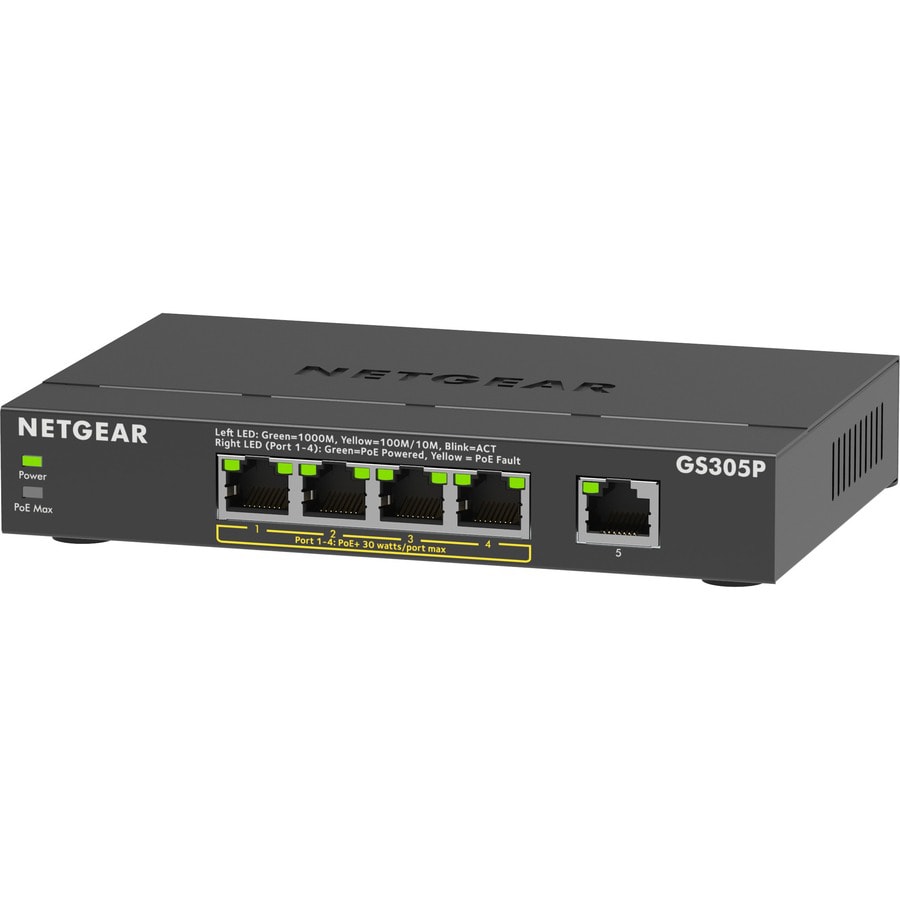Netgear GS305P 5-Port Gigabit PoE+ Compliant GS305P-300NAS B&H