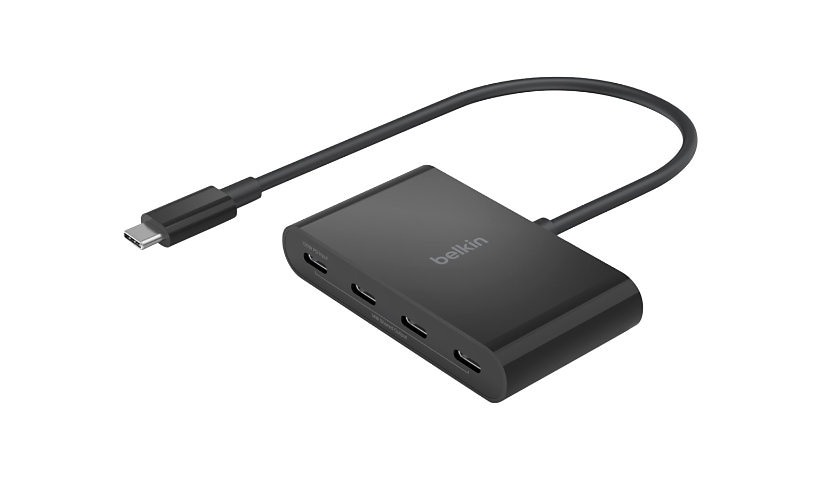 Belkin Connect USB-C 4-Port Hub, Adapter Dongle, 4xUSB-C Ports & 100W PD Max 10Gbps Data Transfer Mac/Chromebook