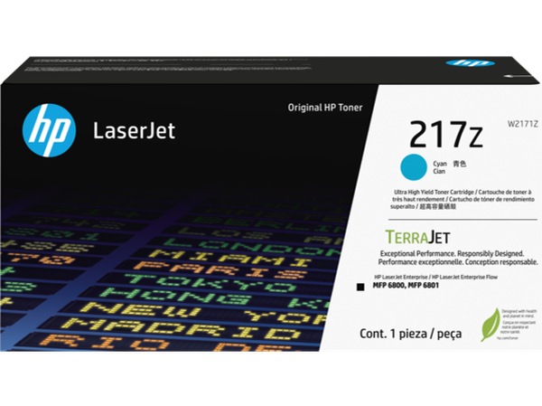 HP 217Z Cyan Contract Toner Cartridge for LaserJet Printer