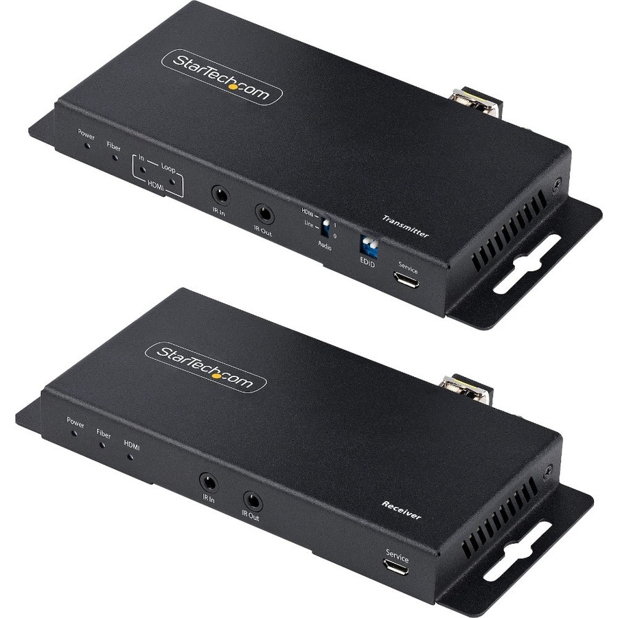 StarTech.com 4K 60Hz HDMI over Fiber Extender Kit, Single Mode/Multimode LC
