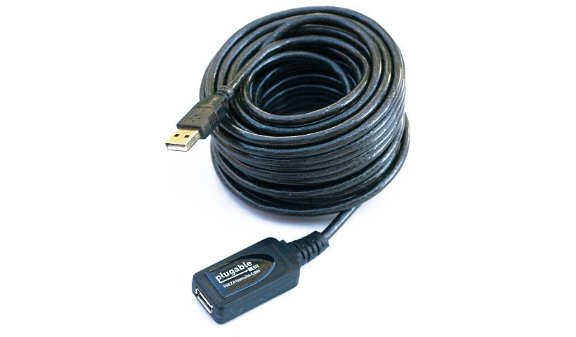 Plugable USB Extension Cable - USB 2.0,33ft (10m), Driverless