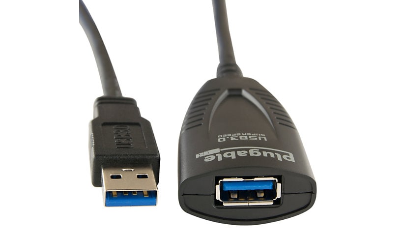 Plugable 5 Meter (16 Foot) USB 3.0 Active Extension Cable w/ AC Power Adapter and Back-Voltage Protection,Driverless