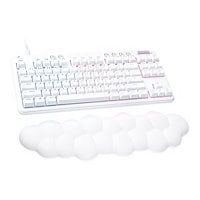 Logitech G713 Wired Gaming Keyboard, Tactile Switches (GX Brown), and Keyboard Palm Rest, White Mist - keyboard -