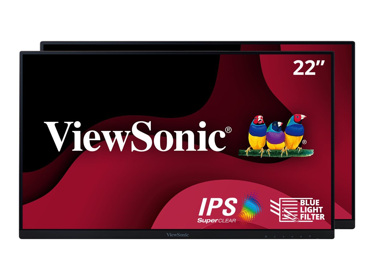 ViewSonic VA2256-MHD_H2 - Dual Pack Head-Only 1080p IPS Monitors FreeSync,