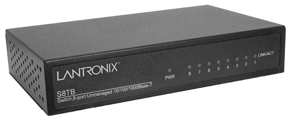 Lantronix S8TB - switch - 8 ports - unmanaged - TAA Compliant