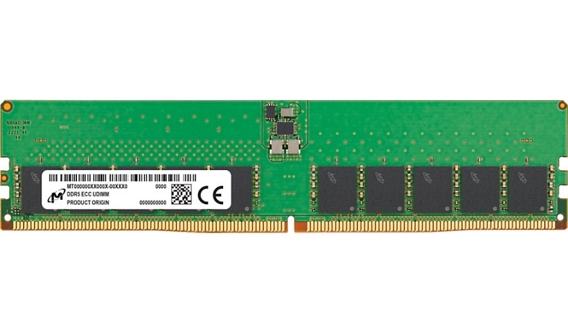 Micron 32GB DDR5 4800MHz ECC UDIMM 2Rx8 CL40 Server Memory