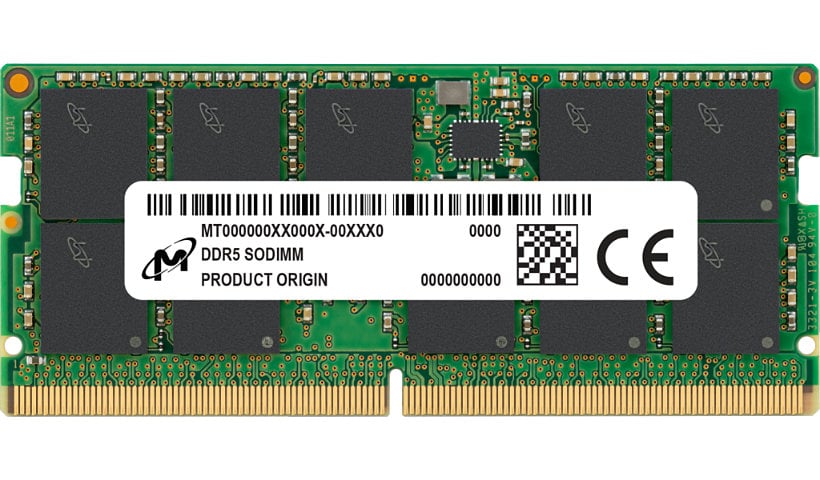 Micron - DDR5 - module - 32 GB - SO-DIMM 262-pin - 4800 MHz / PC5-38400 - unbuffered