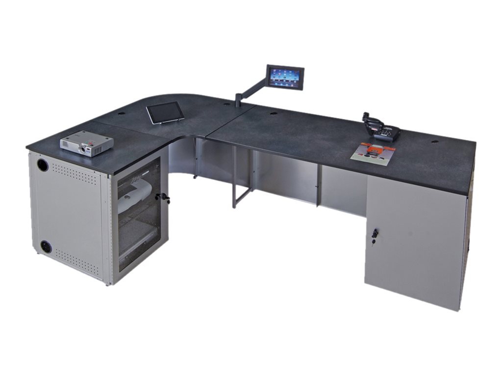 Spectrum Instructor Media Console #4 - workstation - L-shaped - graphite black