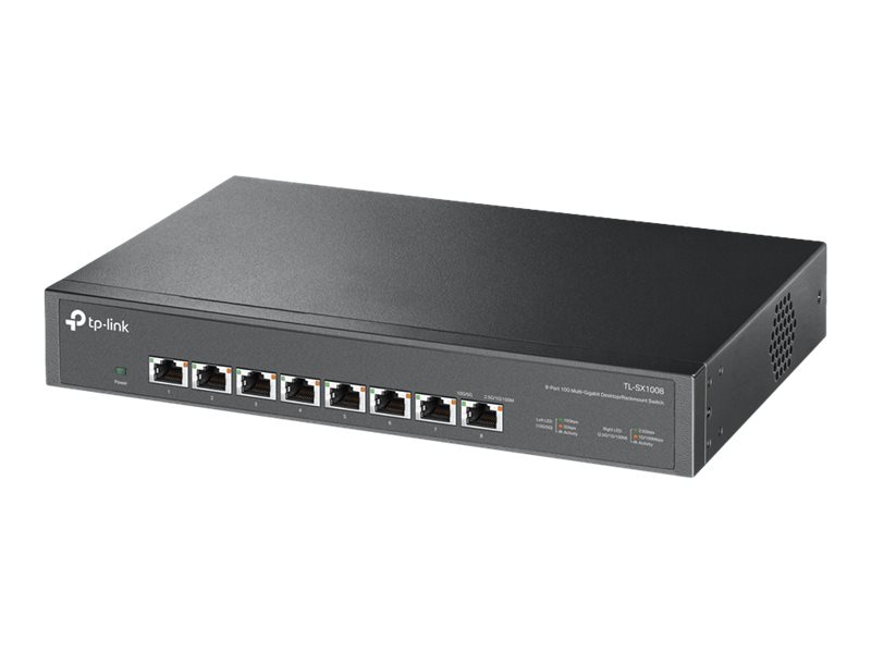 8 Port 10G/Multi-Giga Unmanaged Ethernet Switch, 8 x 10G Base-T Ports Plug  & Play