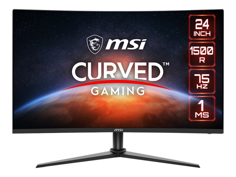 MSI G243CV 24" Class Full HD Curved Screen Gaming LED Monitor - 16:9 - Blac