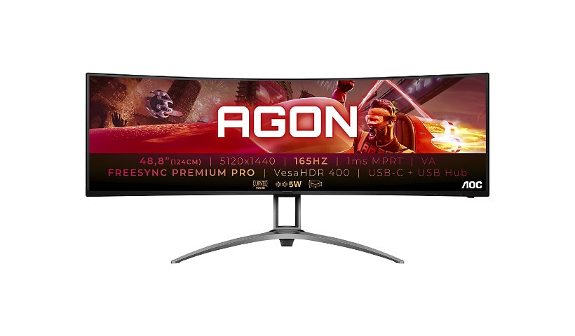 AOC Gaming AG493UCX2 - AGON Series - LED monitor - curved - 49" - HDR