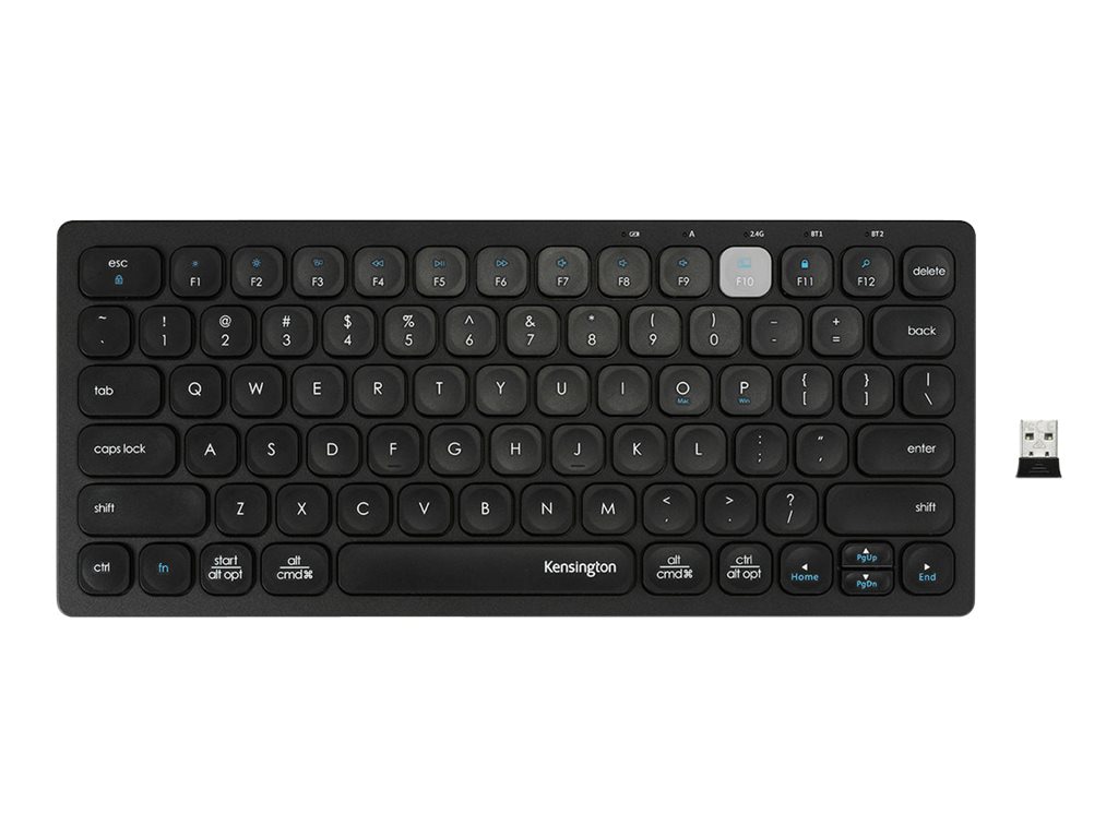 Kensington Multi-Device Dual Wireless Compact Keyboard - keyboard - US - bl