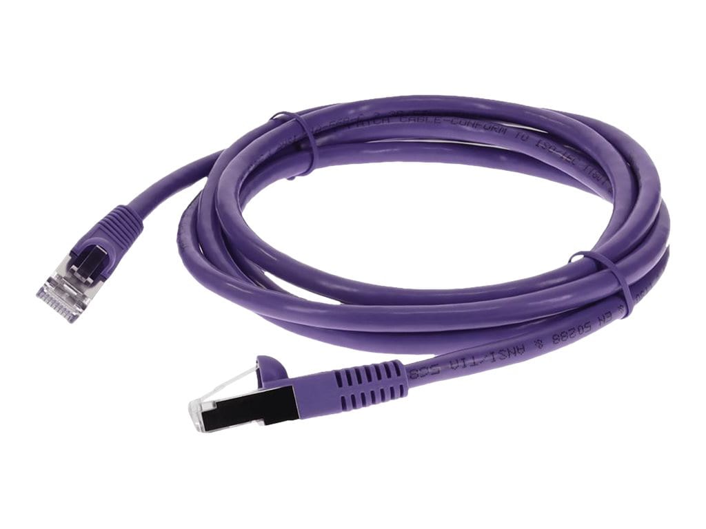 Proline 7ft Purple CAT 6 Shielded PVC Ethernet Cable Snagless Easy Clear Boot TAA RJ-45 M/M