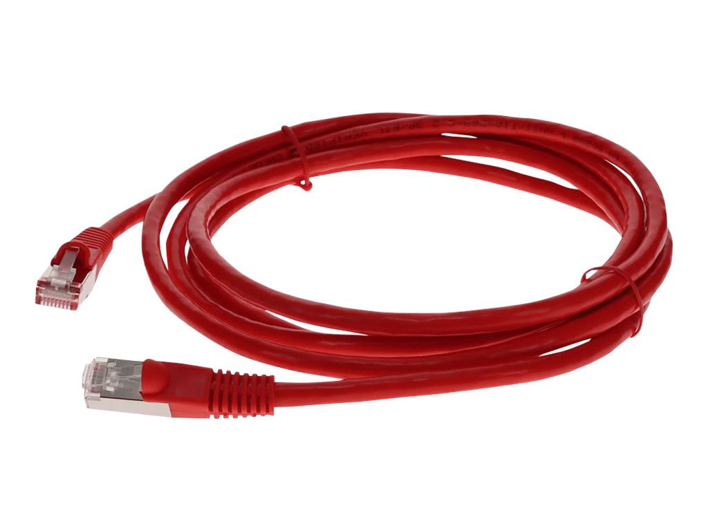 Proline 10ft Red CAT 6 Shielded PVC Ethernet Cable Snagless Easy Clear Boot TAA RJ-45 M/M