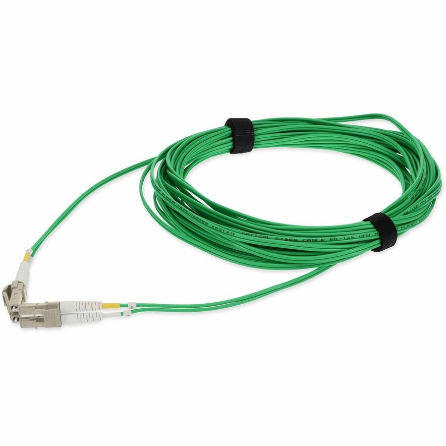 Proline 8m LC to LC Green OM4 Duplex OFNP (Plenum-Rated) TAA Fiber Patch Cable