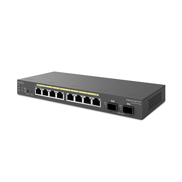 8 Port Managed PoE+ Switch, Layer 2 Gigabit Switch